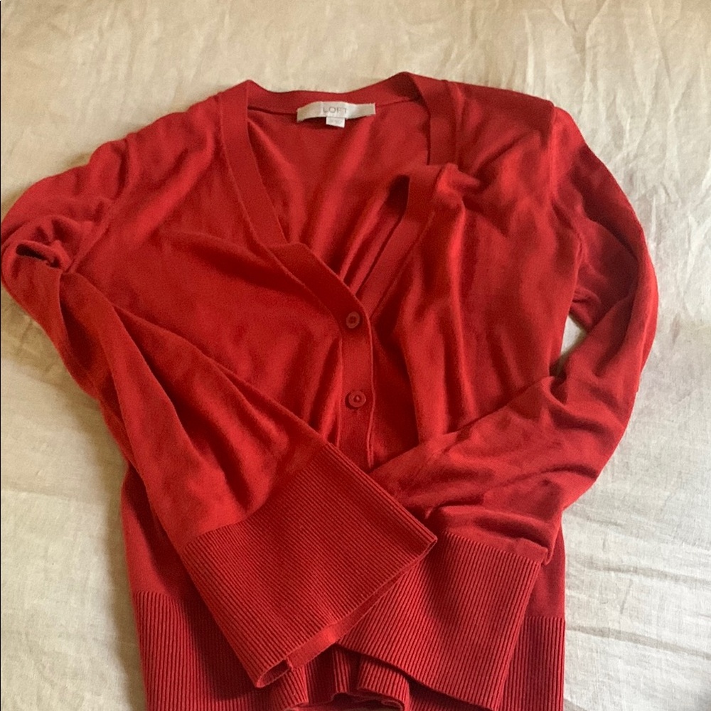 J. Crew Vibrant Red Women's Cardigan